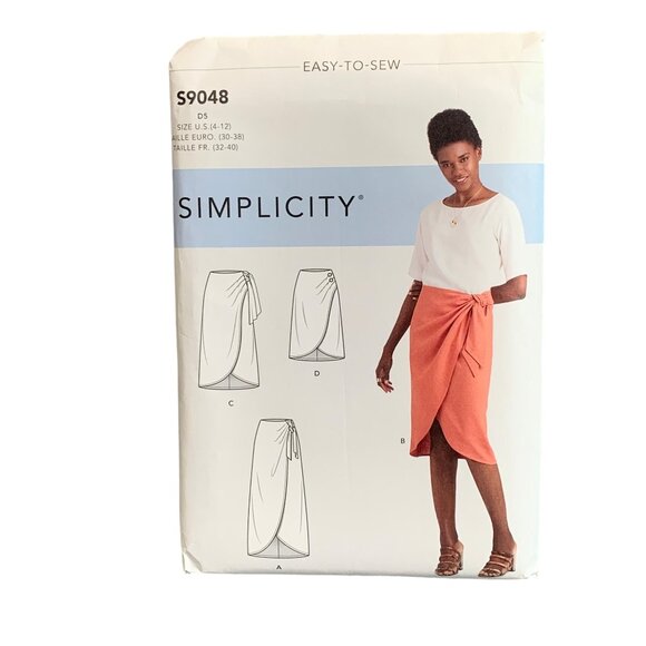 Simplicity S9048 Easy-To-Sew Wrap Skirt Pattern Sizes 4-12 Misses Sarong - Picture 1 of 2